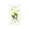 Gold Dolphin Mirror stickers 19.5x10cm