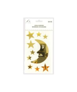 Gold Moon Mirror stickers 19.5x10cm