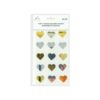 Gold&Silver Heart Mirror stickers 15pc