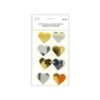 Gold&Silver Heart Mirror stickers 8pc