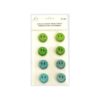 Green Smile Face Rhinestone Stickers