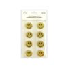 Gold Smile Face Rhinestone Stickers