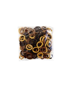 Brown Mix Hair Ties 2cm 100pc