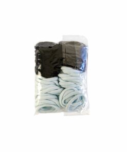 Black White Mix Hair Ties 5.5cm 100pc