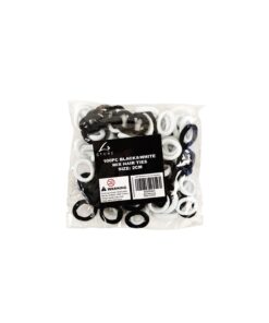 Black White Mix Hair Ties 2cm 100pc
