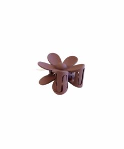 Brown Frosted Flower Hair Clip 1pc