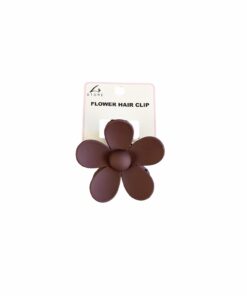 Brown Frosted Flower Hair Clip 1pc