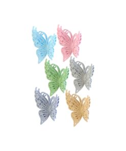 Carved Butterfly Hair Clip 1pc Assorted