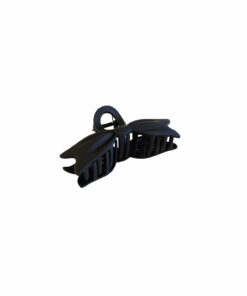 Black Frosted Bowknot Hair Clip 1pc