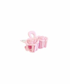 Purple Double Flower Hair Clip 1pc