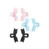 Frosted Bowknot Hair Clip 2pc Assorted