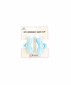 Blue Frosted Bowknot Hair Clip 2pc