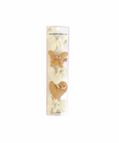 Light Brown Butterfly Fabric Hair Clip 5pc