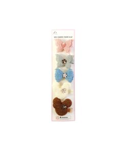 Colorful Butterfly Fabric Hair Clip 5pc