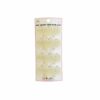 Milky White Heart Gem Hair Clip 4pc