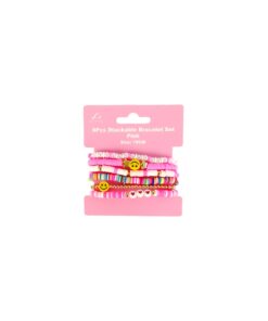 Pink Bracelet Set 6pc