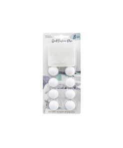 Quilt Fastener Clips White 8pk
