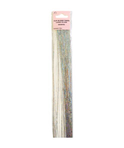 Laser Silver Clip in Hair Extensions 60cm