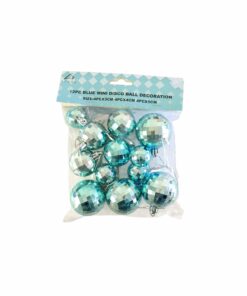 Blue Mini Disco Ball Decoration 12pc