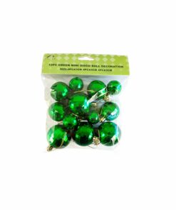 Green Mini Disco Ball Decoration 12pc