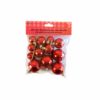 Red Mini Disco Ball Decoration 12pc