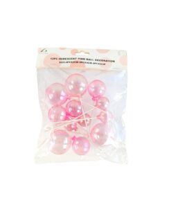 Pink Iridescent Balls 12pc