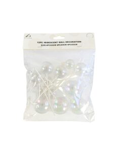 Clear Iridescent Balls 12pc