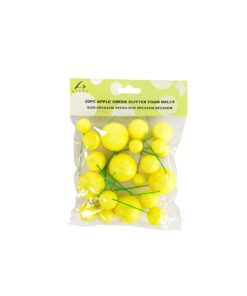 Yellow Glitter Balls 20pc
