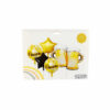 Gold Black Beer Foil Balloons 5pc