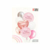 Pink Anniversary Foil Balloons 5pc