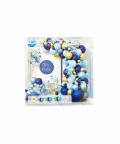 Navy Blue Gold Balloon Garland Kit 100pc