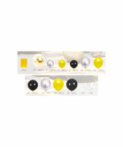 Gold Silver Black Balloon Garland Kit 100pc