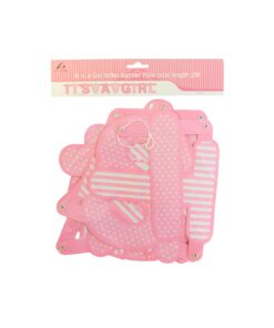 Pink It is a Girl Letter Banner 2m