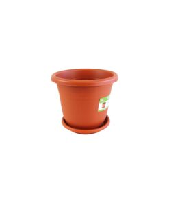 Plastic Flower Pot With Tray 5L Dia 24 x H 21cm