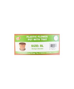 Alternative view of Plastic Flower Pot With Tray 8L Dia 28 x H 24cm