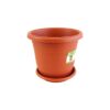 Plastic Flower Pot With Tray 8L Dia 28 x H 24cm
