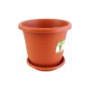 Plastic Flower Pot With Tray 12.9L Dia 33 x H 28cm