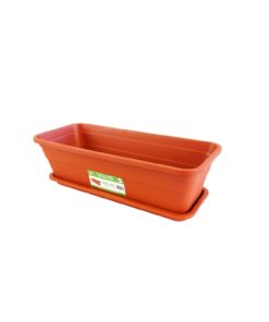 Plastic Flower Pot With Tray 6.6L 44x19x13cm