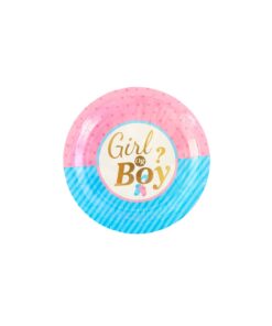 Gender Reveal Paper Plate 7in 12pc