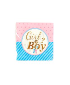 Gender Reveal Lunch Napkin 33x33cm 20pc