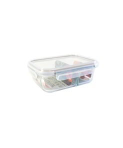 Partition Rectangle Borosilicate Glass Container 950ml