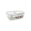 Partition Rectangle Borosilicate Glass Container 1500ml