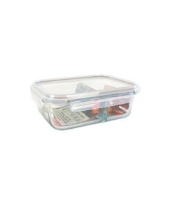 Partition Rectangle Borosilicate Glass Container 1500ml