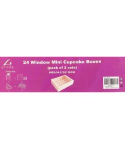 24 Window mini Cupcake Box 34.2x26x10cm 2pc