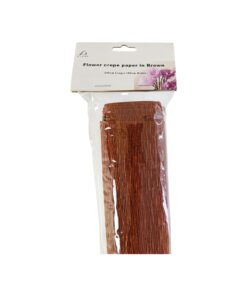 Brown Flower Crepe Paper 1x2.5m