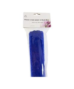 Dark Blue Flower Crepe Paper 1x2.5m
