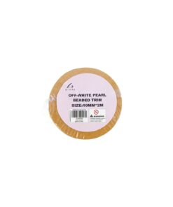 Off-White Pearl Beaded Trim String 10mm x 2m