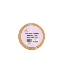 Off-White Pearl Beaded Trim String 8mm x 3m