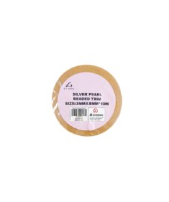 Silver Pearl Beaded Trim String 10m