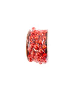 Red Pearl Beaded Trim String 3m